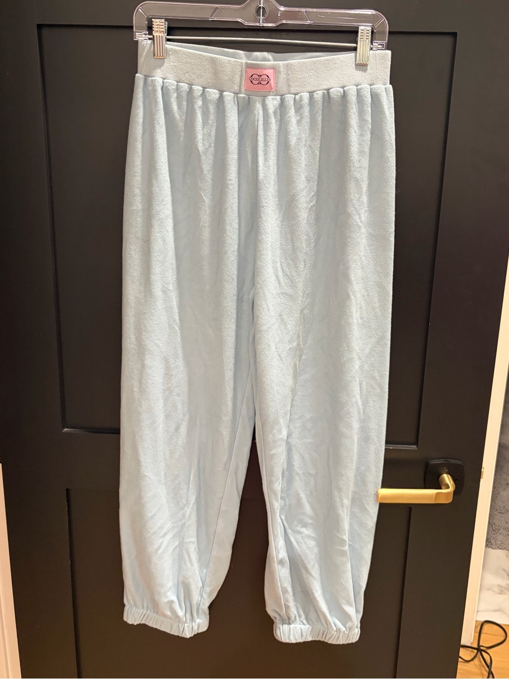 Light Blue Cozy Jogger Pants with Elastic Waistband